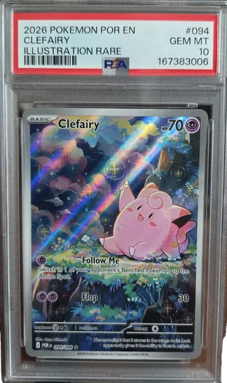 Clefairy #94 PSA GEM MT 10 in a PSA 10 holder