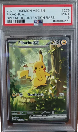 Pikachu ex #276 PSA MINT 9 in a PSA 9 holder